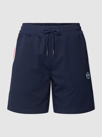 Sweatshorts mit Label-Stitching Modell 'DAMARINDO' von SERGIO TACCHINI Blau / Türkis - 13