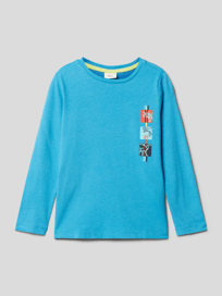 Shirt met lange mouwen en motiefprint van s.Oliver RED LABEL Blauw / turquoise - 4