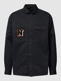 Overhemdjack met labelpatch, model 'VICHE' van Napapijri Grijs / zwart - 2
