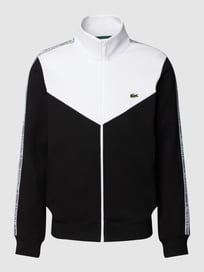 Sweatjacke mit Logo-Stitching Modell 'TAPE' von Lacoste Grau / Schwarz - 40