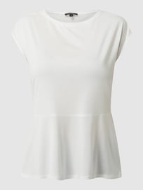 T-Shirt mit Schößchen  von comma Weiß - 15