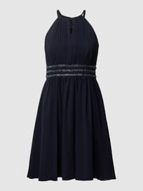 Cocktailjurk met taillepas en pailletten van Jake*s Cocktail Blauw / turquoise - 42