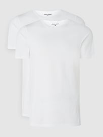 Comfort Fit T-Shirt im 2er-Pack von Jack & Jones Weiß - 25