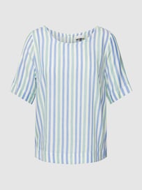 Blouse met zijsplitten van Milano Italy Blauw / turquoise - 27
