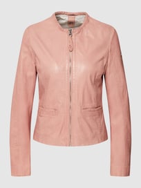 Regular fit leren jack in bikerlook  van Gipsy Roze - 2