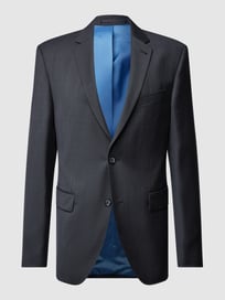 2-knoops colbert van scheerwol met geweven motief van Pierre Cardin Grijs / zwart - 17