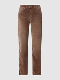 Fluwelen broek met stretch, model 'Cici' van Angels Bruin - 16