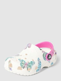 Sandale mit Allover-Muster Modell 'Classic Butterfly' von Crocs Weiß - 26