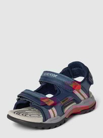 Sandalen met labeldetails, model 'BOREALIS' van Geox Blauw / turquoise - 9