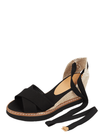 Wedges aus Textil Modell 'Bonnie' von Castañer Grau / Schwarz - 8