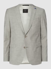 Slim Fit 2-Knopf-Sakko aus Schurwoll-Baumwoll-Mix Modell 'Sopure' von s.Oliver BLACK LABEL Weiß - 32