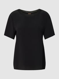 T-Shirt mit geripptem Rundhalsausschnitt Modell 'Ilyeana' von BOSS Grau / Schwarz - 5