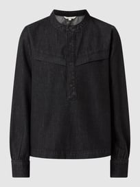 Blouseshirt in denimlook van Tom Tailor Denim Grijs / zwart - 10