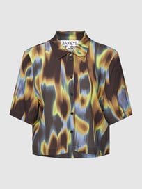 Blouse met all-over motief van JAKE*S STUDIO WOMAN Geel - 3