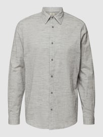 Vrijetijdsoverhemd met platte kraag, model 'STRIPE' van Esprit Grijs / zwart - 3