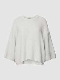 Gebreide pullover, voor kort en achter lang, model 'NILAY' van Drykorn Grijs / zwart - 1