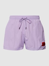 Sweatpants met logostrepen van HUGO Paars - 28