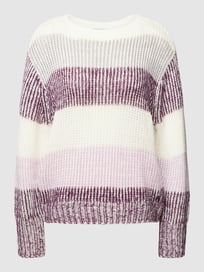 Gebreide pullover met streepmotief van BETTY & CO GREY Wit - 20