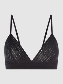 Triangelbeha van kant en mesh  van DKNY Grijs / zwart - 5