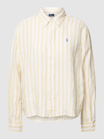 Blouse met logostitching van Polo Ralph Lauren Geel - 46