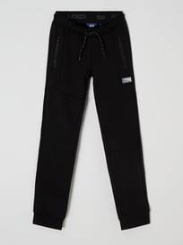 Sweathose mit Reißverschlusstaschen Modell 'Will' von Jack & Jones Grau / Schwarz - 3