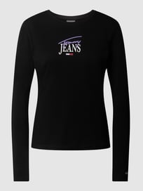 Longsleeve mit Label-Print von Tommy Jeans Grau / Schwarz - 25