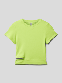 T-Shirt mit Cut Out Modell 'Girls Boxy T-Shirt' von Blue Effect Grün - 6