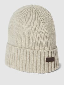Beanie mit Label-Patch Modell 'Carlton' von Barbour Grau / Schwarz - 10