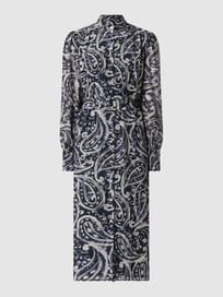 Blusenkleid aus Chiffon  von Jake*s Collection Grau / Schwarz - 18