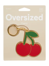 Sleutelhanger van metaal, model 'Oversized Cherry' van Doiy Rood - 5