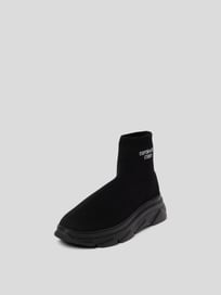 Sock-Sneaker in Ripp-Optik von Copenhagen Grau / Schwarz - 40