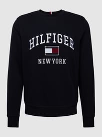 Sweatshirt mit Label-Stitching Modell 'MODERN VARSITY SWEATSHIRT' von Tommy Hilfiger Blau / Türkis - 2