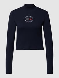 Longsleeve mit Label-Stitching von Tommy Jeans Blau / Türkis - 15