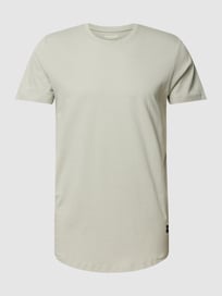 T-Shirt mit gerippten Rundhalsausschnitt Modell 'ENOA' von Jack & Jones Grau / Schwarz - 33