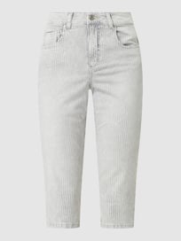 Slim fit capri-jeans met stretch, model 'Ana' van Angels Grijs / zwart - 27