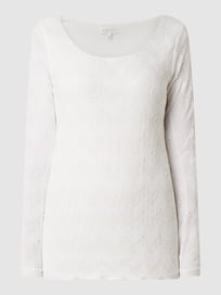 Lang blouseshirt van gehaakt kant  van Apricot Wit - 38