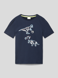 T-shirt met motiefprint van s.Oliver RED LABEL Blauw / turquoise - 19