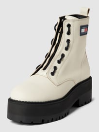Schnürboots aus Leder mit Plateausohle von Tommy Jeans Weiß - 29