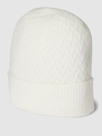 Beanie mit Strukturmuster von Christian Berg Woman Weiß - 35