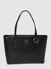 Shopper mit Label-Details Modell 'ECO ELEMENTS' von Guess Grau / Schwarz - 42