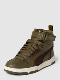 High top sneakers met labelprint, model 'GAME' van Puma Groen - 36