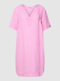 Knielange jurk met tuniekkraag, model 'Nora' van 0039 Italy Roze - 11