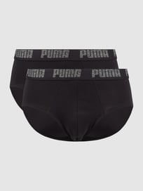 Slip met stretch in set van 2 stuks van Puma Grijs / zwart - 18