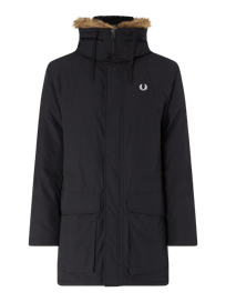 Parka mit Webpelz von Fred Perry Grau / Schwarz - 29