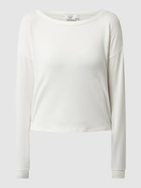 Kort sweatshirt van PAMELA X NA-KD REBORN van viscosemix – exclusief bij ons van NA-KD Wit - 41