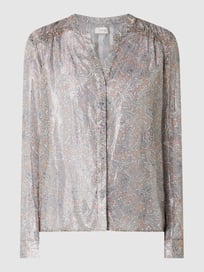 Blouse met paisleymotief, model 'Karla' van Levete Room Wit - 16
