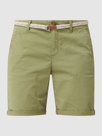 Korte chino met gevlochten riem van Esprit Groen - 39