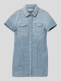 Kleid mit Streifenmuster von Tommy Hilfiger Teens Blau / Türkis - 29