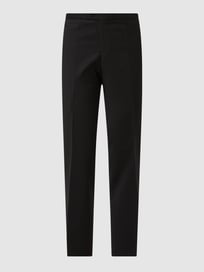 Slim fit smokingbroek van scheerwol, model 'Preston' van CG - Club of Gents Grijs / zwart - 22