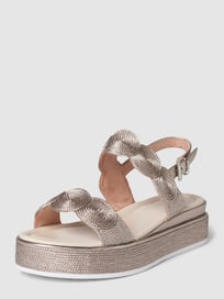 Sandalen met plateauzool, model 'Glam' van Marco Tozzi Roze - 12